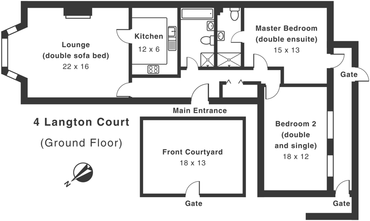 Langton Court layout plan